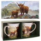 HIGHLAND COW MUG SET 2