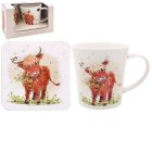 HIGHLAND COW MUG & COASTER