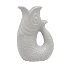 FISH JUG/VASE GREY 26CM