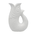 FISH JUG/VASE WHITE 26CM