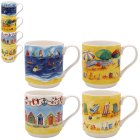 BEACH STACKING MUGS SET 4