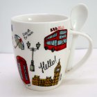 LONDON SKETCH MUG W/SPOON