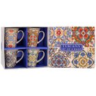 LUSTRE TUSCANY MUGS SET 4