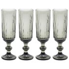 SMOKE FLUTES GLASS SET 4