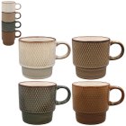 REACTIVE GLAZE STACK MUGS S4