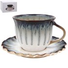 REACTIVE GLAZE CUP & SAUCER