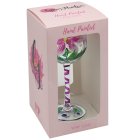 PINK LILLIES WINE GLASS