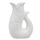 FISH JUG/VASE WHITE 20CM