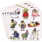 SHEEP COASTERS SET 4