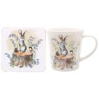 HARE & BIRD MUG & COASTER