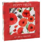 POPPY COASTERS SET 4