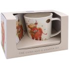 HIGHLAND COW MUG & COASTER