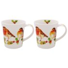 WINTER ROBIN MUGS SET OF 2