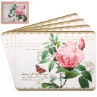 REDOUTE ROSE PLACEMATS SET 4