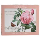 REDOUTE ROSE PLACEMATS SET 4