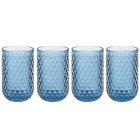 BLUE TUMBLER GLASS SET 4