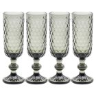 SMOKE FLUTES GLASS SET 4