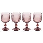 PINK WINE GLASS SET 4