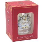 WHITE CHRISTMAS STEMLESS GLASS