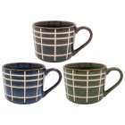 REACTIVE GLAZE MUG 3 ASST