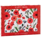 POPPY PLACEMATS SET 4