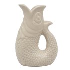 FISH JUG/VASE CREAM 20CM