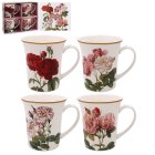 REDOUTE ROSE MUGS SET 4