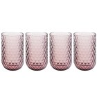 PINK TUMBLER GLASS SET 4