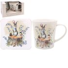 HARE & BIRD MUG & COASTER