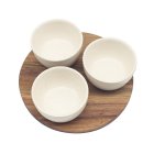 SNACK DISHES & WOOD TRAY S3