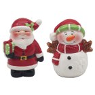 SANTA & SNOWMAN SALT&PEPPER S2