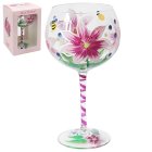 PINK LILIES GIN GLASS