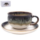 REACTIVE GLAZE CUP&SAUCER SET