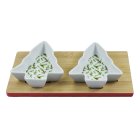 TREE DISHES WITH TRAY SET 2