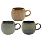 REACTIVE GLAZE MUG 3 ASST