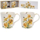 BEETANICAL DAFFODIL MUGS SET 2