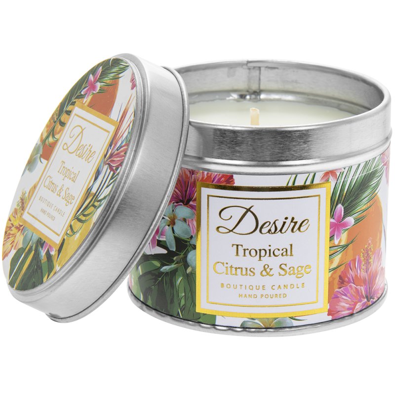 DESIRE TROPICAL CANDLE TIN : Lesser & Pavey