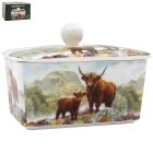 HIGHLAND COW BUTTER DISH