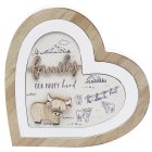 HIGHLAND COW 3D HEART FAMILY