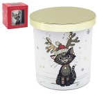 XMAS BUG ART KITTEN CANDLE