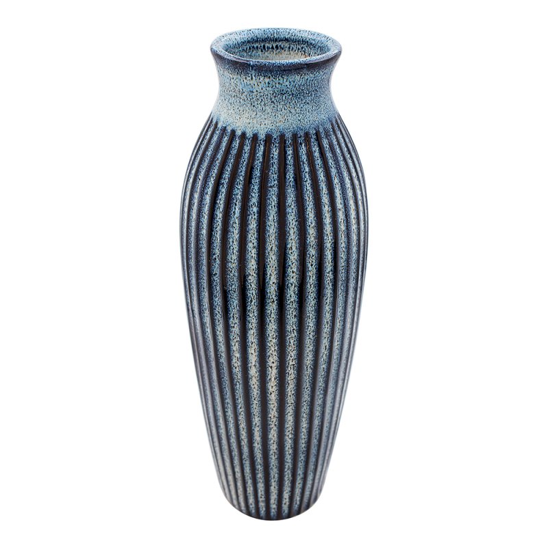 REACTIVE GLAZE VASE WHT 35.5CM : Lesser & Pavey