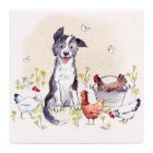 COLLIE & HENS COASTER