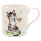 CAT WITH ROSE MUG