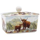 HIGHLAND COW BUTTER DISH