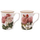 REDOUTE ROSE MUGS SET 2