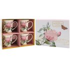 REDOUTE ROSE MUGS SET 4