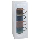 REACTIVE GLAZE STACK MUGS SET4