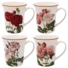 REDOUTE ROSE MUGS SET 4