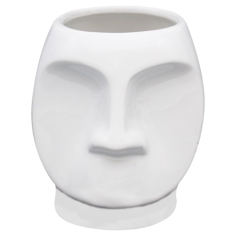 FACE PLANT POT WHITE 14CM : Lesser & Pavey